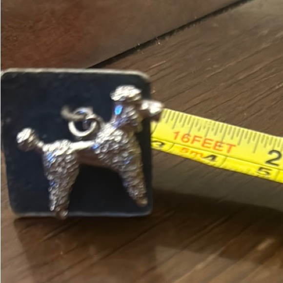 Silver Poodle Charm Pendant By Wells